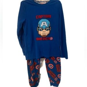 Marvel Blue Captain America Kids Pajamas